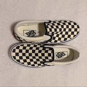 Cream and black vans